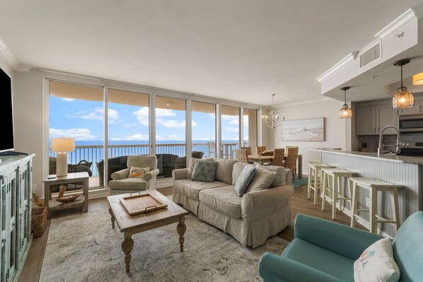 TV, DVD player - Live the High Life: Luxe 11th Floor Gulf Front Condo Awaits Your Arrival! (Destin)