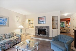 TV, fireplace, DVD player