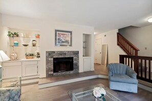 TV, fireplace, DVD player