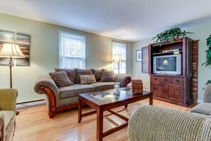 TV, DVD player, stereo