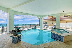A heated pool