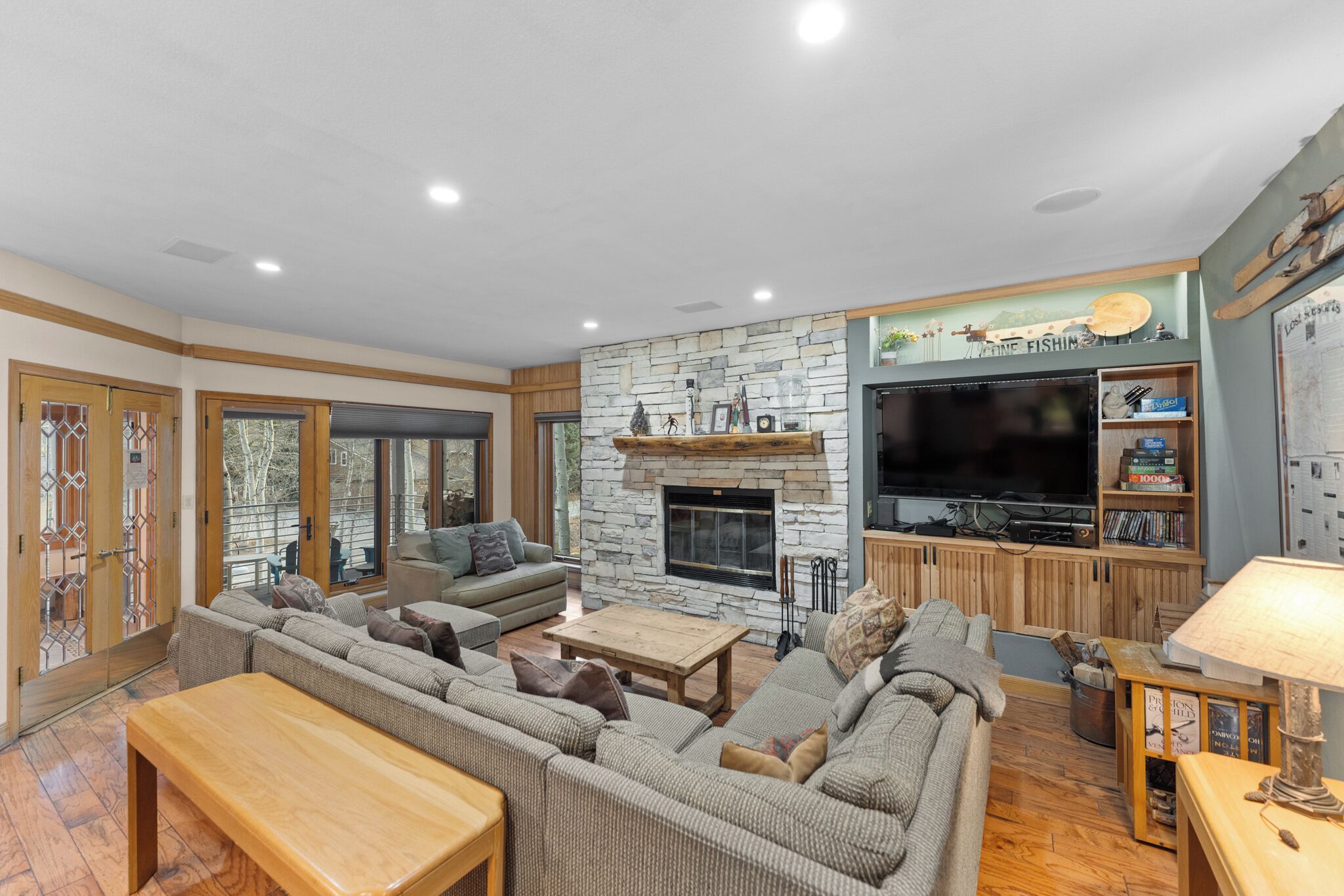 TV, fireplace, DVD player