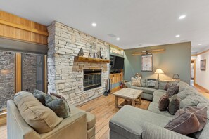 TV, fireplace, DVD player