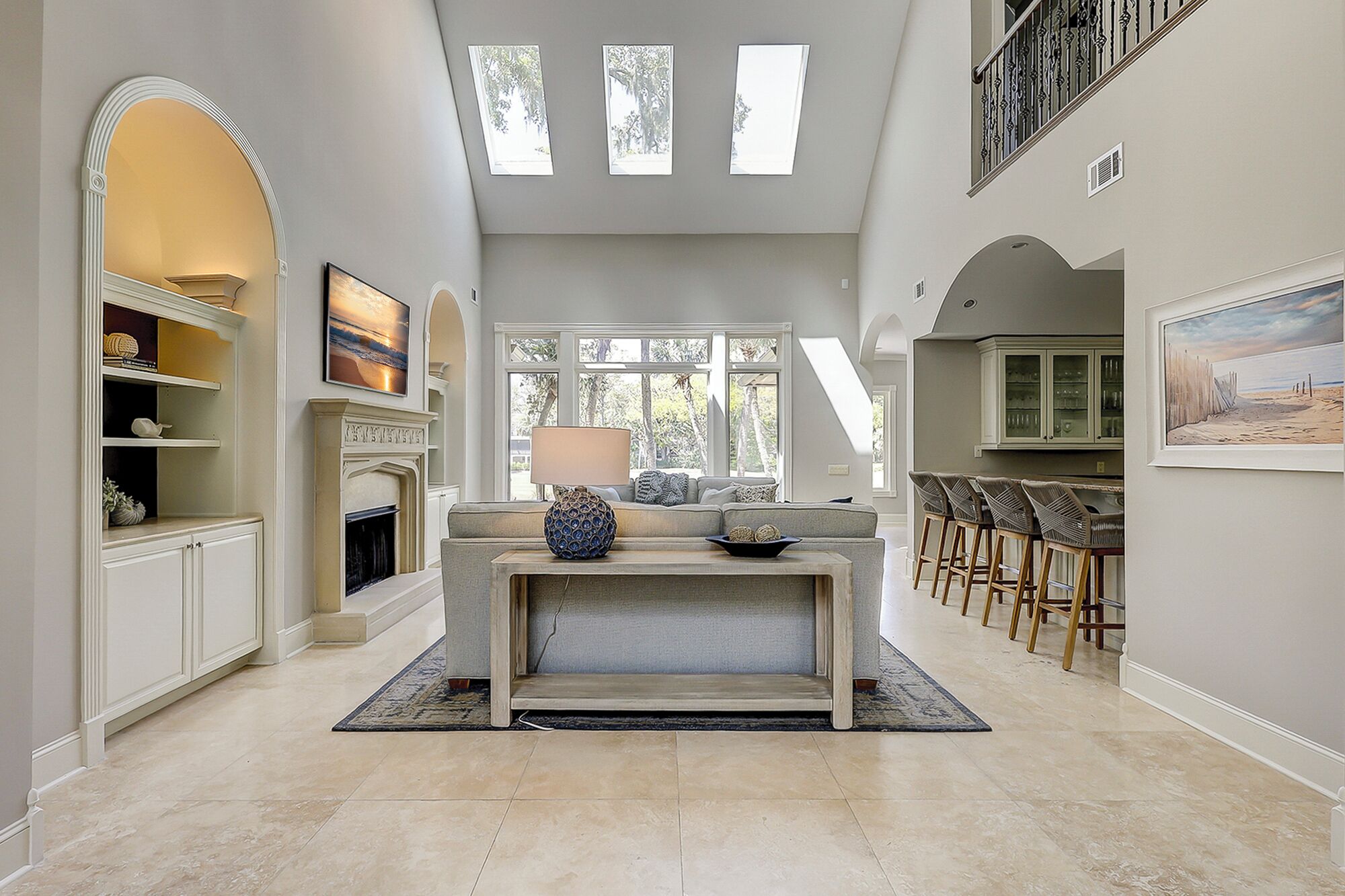 TV connectée, cheminée