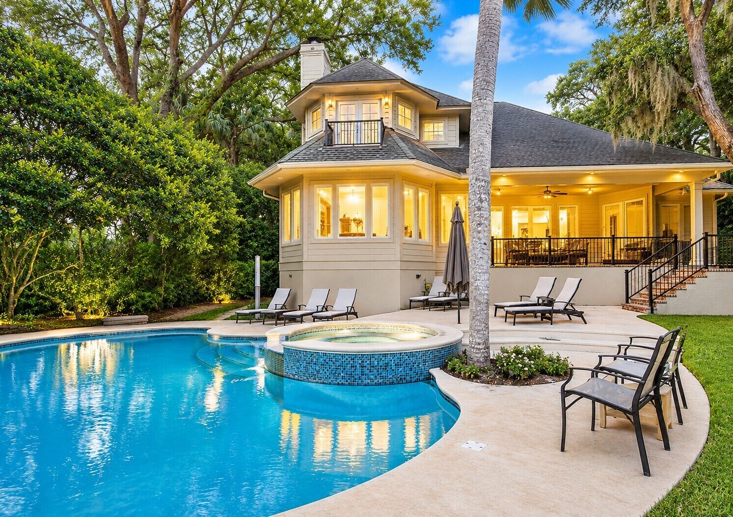 A heated pool
