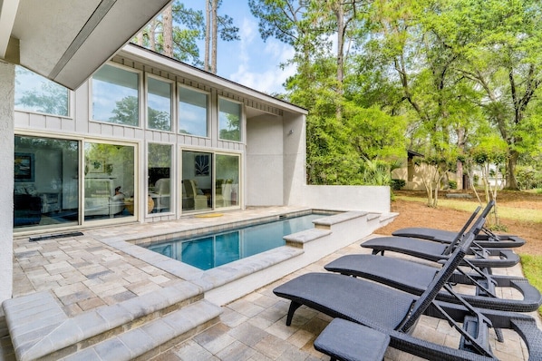 A heated pool