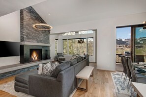 TV, fireplace, stereo