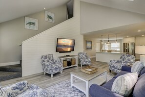 Smart TV, DVD player, books