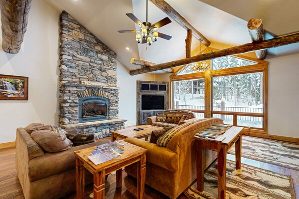 TV, fireplace, DVD player