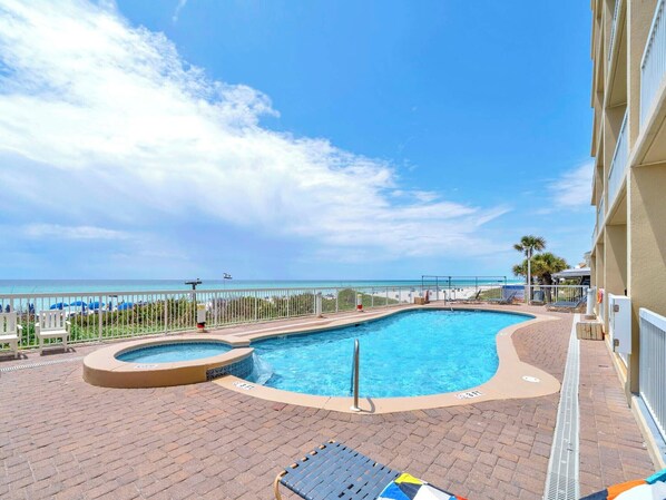 A heated pool