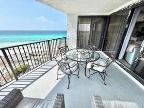 Outdoor dining - Spectacular Views! Beachfront! 4096 BS1  (Miramar Beach)