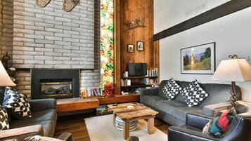 TV, fireplace, DVD player