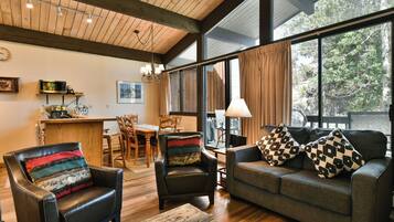 TV, fireplace, DVD player