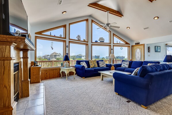 TV, fireplace, DVD player, table football