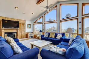 TV, fireplace, DVD player, foosball - Oceanside:  2 minute walk to beach!  Private pool, Tiki bar, Hot Tub! Sat.-Sat. (Corolla)