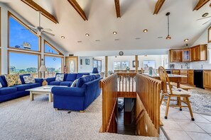 TV, fireplace, DVD player, table football