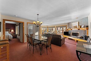 TV, fireplace, DVD player - Keystone Condo w/ Panoramic Lake and Mountain Views, Shared Hot Tub & Sauna (Keystone)