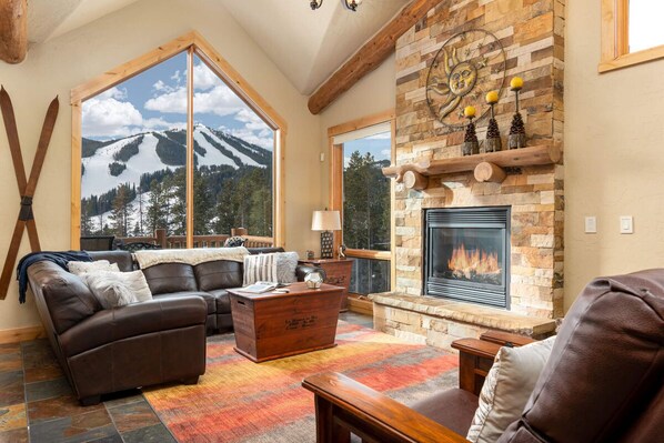 Smart TV, fireplace, DVD player