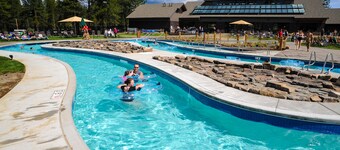 Home with spacious deck with private hot tub & SHARC access