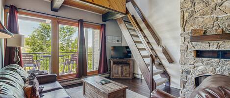 Télévision, cheminée