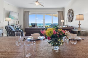 Smart TV, fireplace, DVD player, books - Beach Front Condo | Private Beach Access | Bunk room | New flooring in 2026 (Santa Rosa Beach)