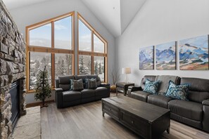 TV, fireplace, DVD player