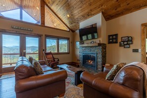 TV, fireplace, table tennis