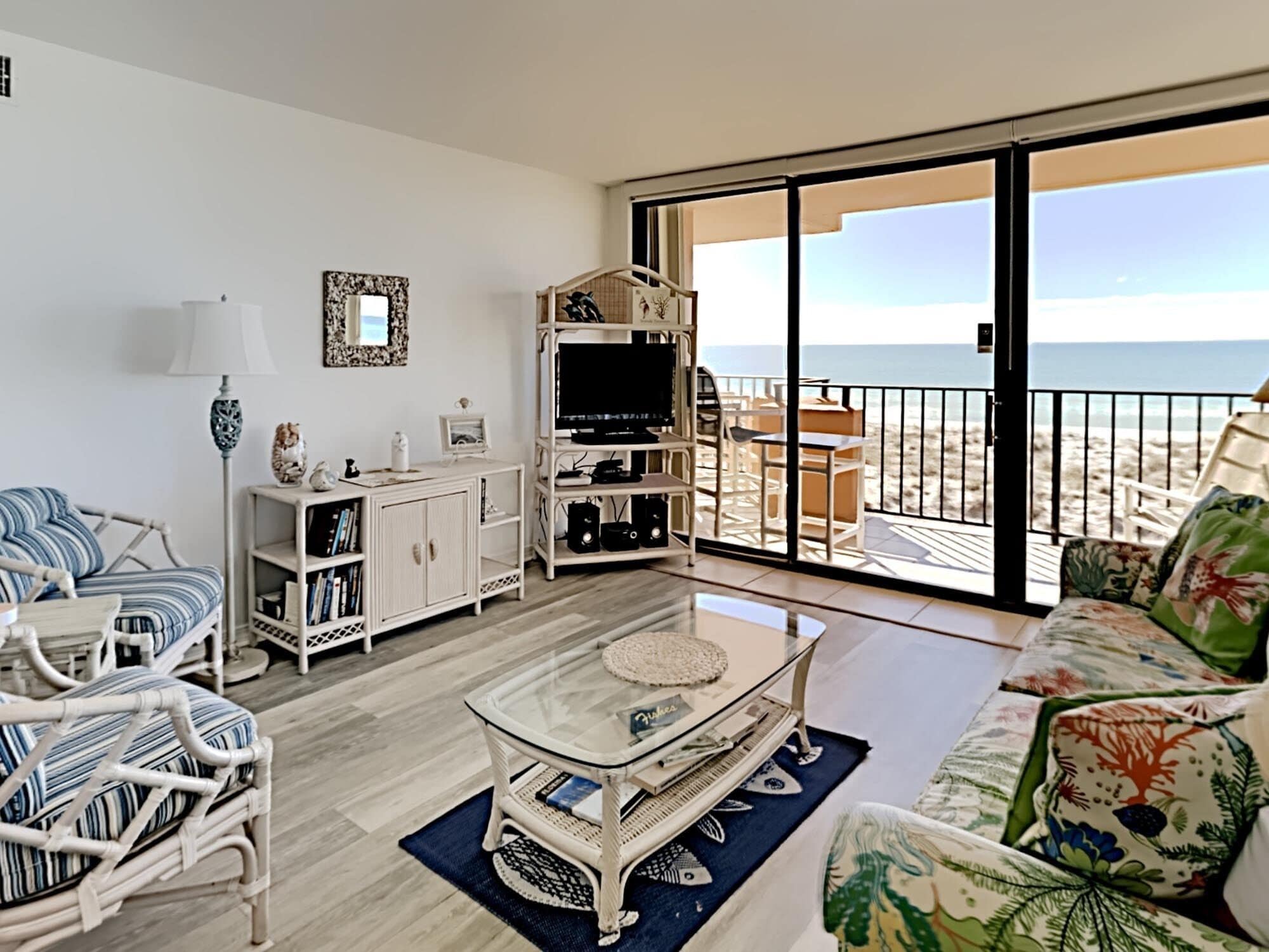 Serene Views from Beachfront Condo in Pensacola Beach with Community Pool!