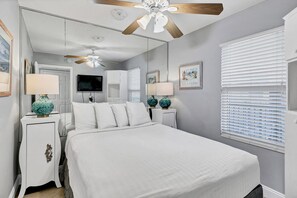 2 bedrooms, iron/ironing board, WiFi, bed sheets