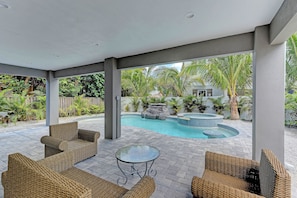 A heated pool