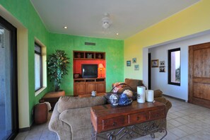 TV, fireplace, DVD player