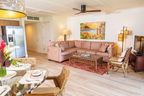 TV, DVD player - Ma'alaea Surf Unit B2-1 BR Ground Floor Beachfront Condo, AC, Wifi, Pool, TV (Kihei)