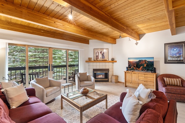 Televisio, takka, DVD-soitin