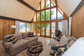 TV, DVD player, books, video library