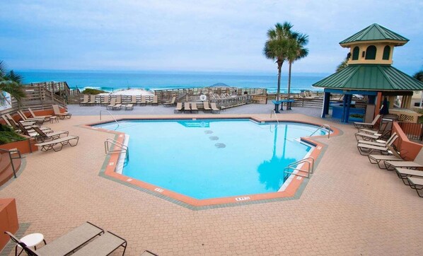 A heated pool