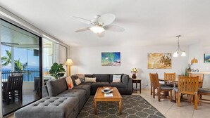 TV - Oceanfront Oasis at Royal Mauian 518: Sapphire Views & Prime Location Await! (Kihei)