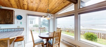 Oceanfront House with Private Hot Tub & Beach Access - Dog-Friendly