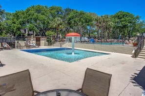 A heated pool, a lap pool