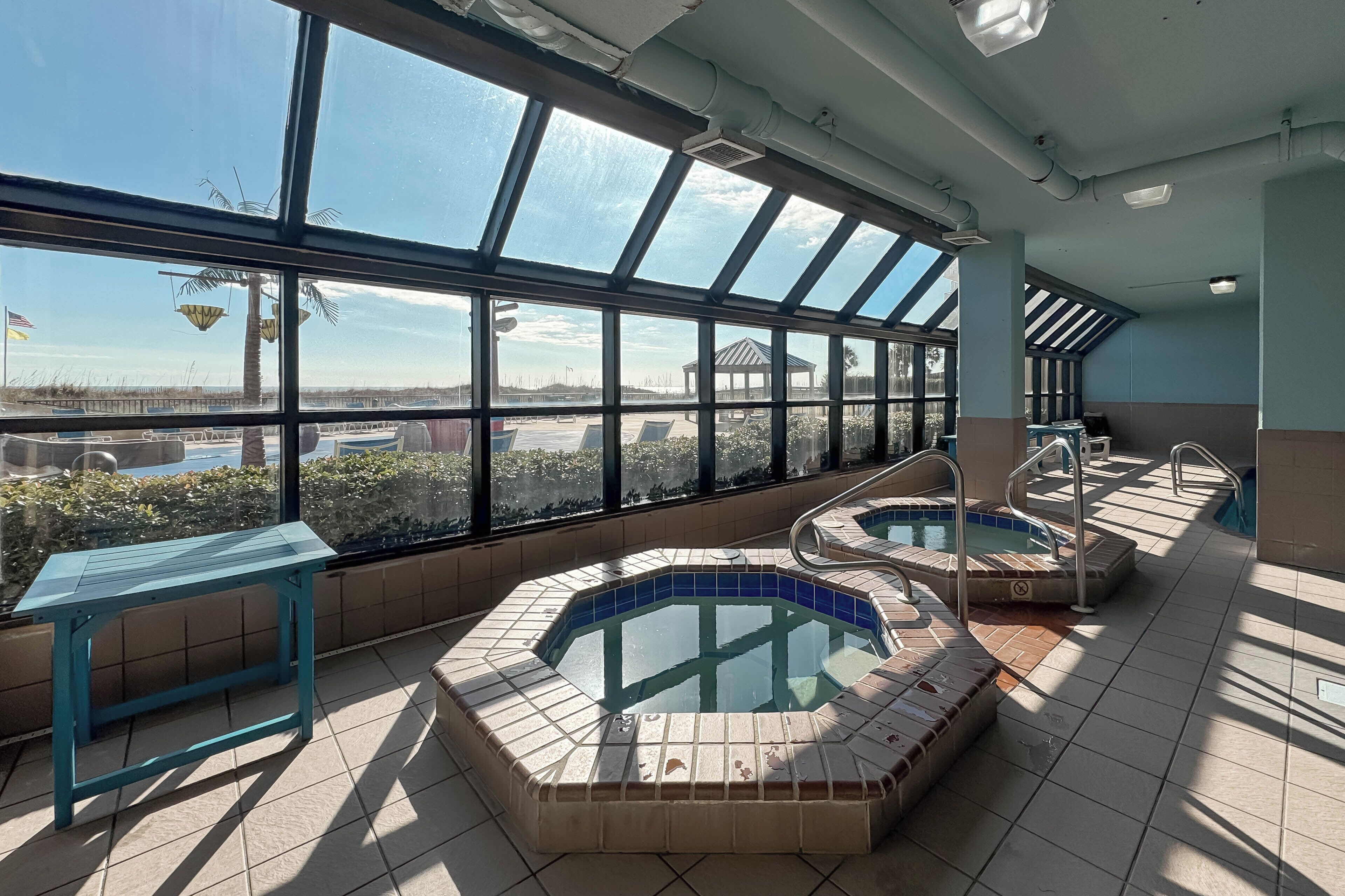 Indoor pool, a heated pool