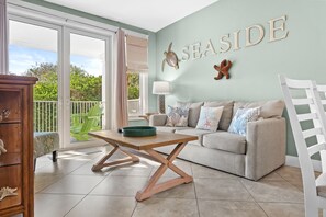 Fireplace - Brand New Golf Cart ~ Gated Resort ~ Full Kitchen ~ Balcony ~ Resort Pool (Miramar Beach)