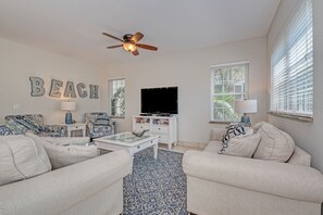 Smart TV, video games, DVD player, stereo