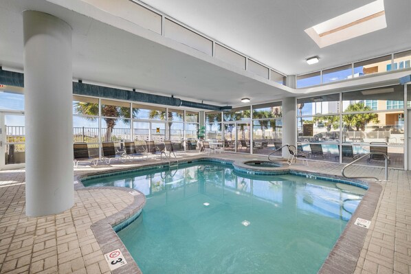 Indoor pool, a heated pool
