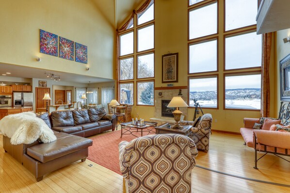 TV, fireplace, DVD player, books