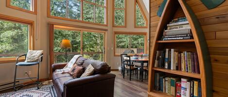 TV, fireplace, DVD player