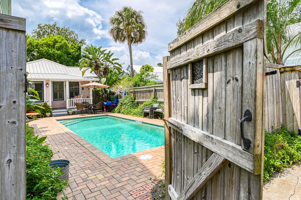 Photo 2 of Historic Downtown Cottage with Private/Heated Pool! Walk to everything!
