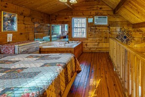1 bedroom, iron/ironing board, free internet, bed sheets - Romantic & Dog-Friendly Log Cabin in the Woods with Private Hot Tub (Sautee Nacoochee)