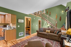 Fireplace, books