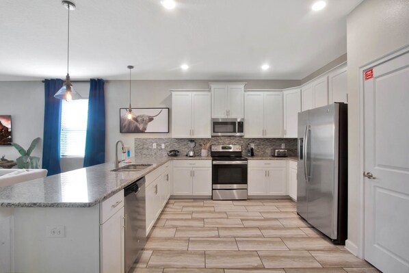 Microwave, oven, stovetop, dishwasher