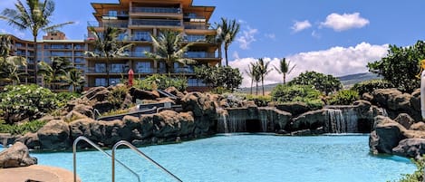 Outdoor pool, a heated pool