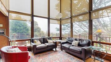 Televisión y chimenea